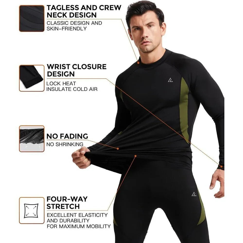 Thermal Underwear Long Johns Set Mens Winter Gift Hunting Gear Sport Base Layer